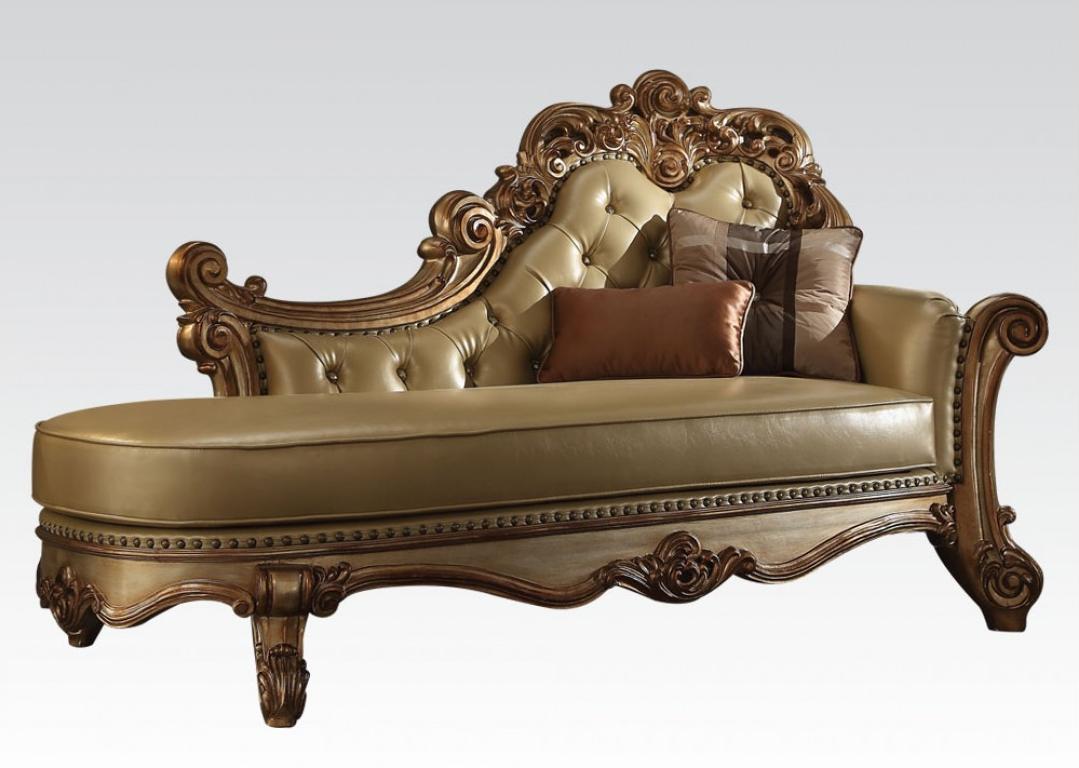 

    
Acme Furniture 96485 Vendome Bone Gold Patina Tufted Chaise Lounge
