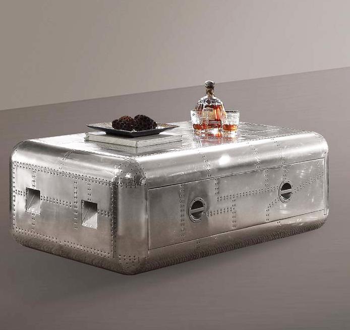 

    
Industrial Aluminum Coffee Table Transitional Acme Brancaster 82180
