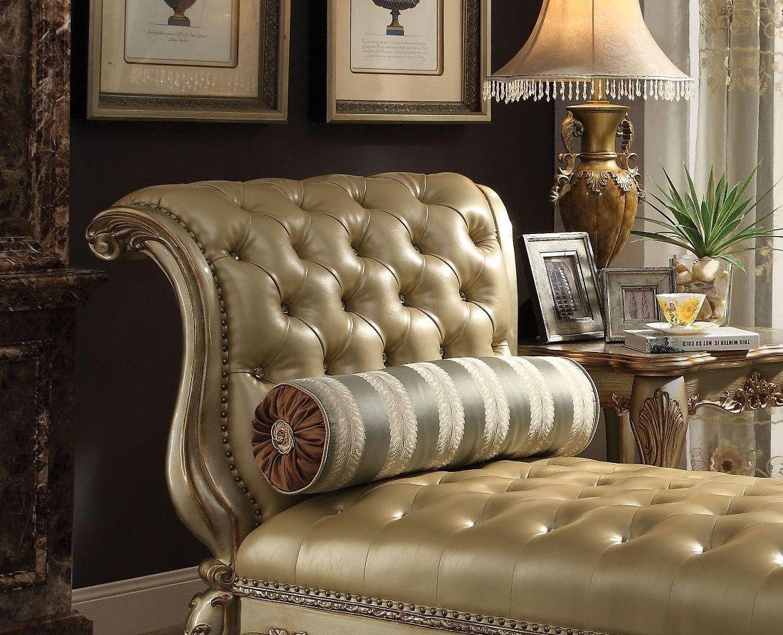 

    
Acme Furniture 96489 Dresden Bone Gold Patina Chaise Lounge Classic
