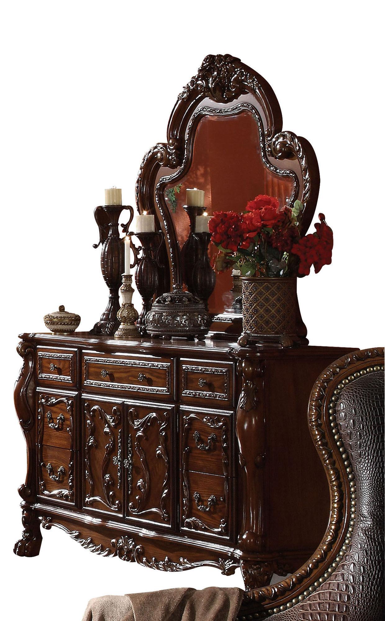 

        
0840412971877Cherry Oak Queen Bedroom Set 4Pcs Carved Wood 12140Q Dresden Acme Classic
