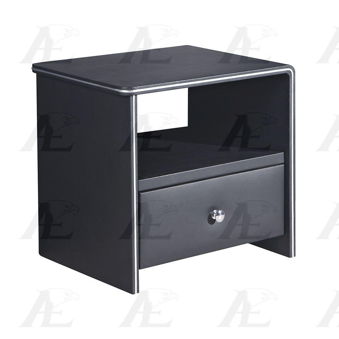 

    
American Eagle Furniture NS001-BK Nightstand Black NS001-BK Set-2
