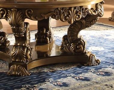 

    
Antique Gold & Perfect Brown Coffee Table Traditional Homey Design HD-8008
