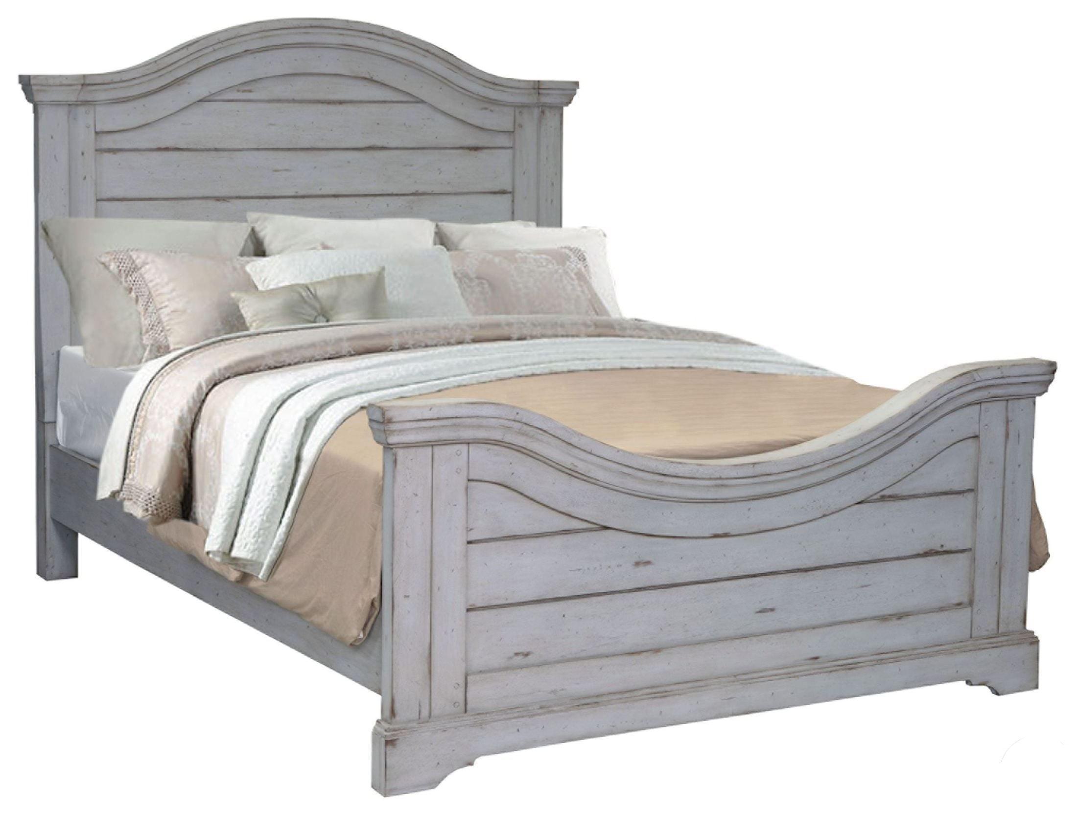 Classic, Traditional Panel Bed 7820 STONEBROOK 7820-50PAN in Antique, Gray 