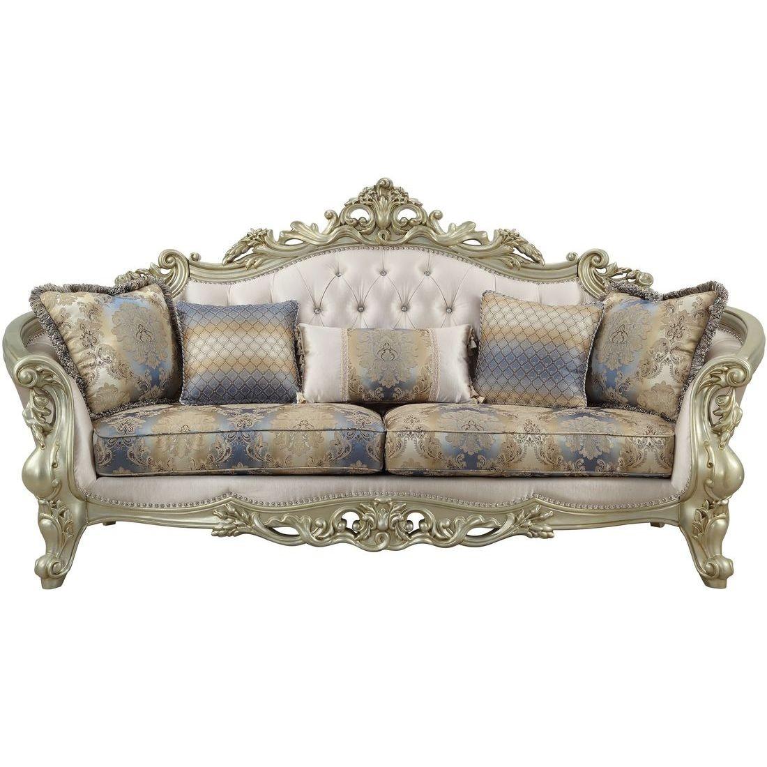 

        
Acme Furniture Gorsedd Sofa Loveseat Chair and Coffee Table Antique White/Cream Fabric 0840412173110
