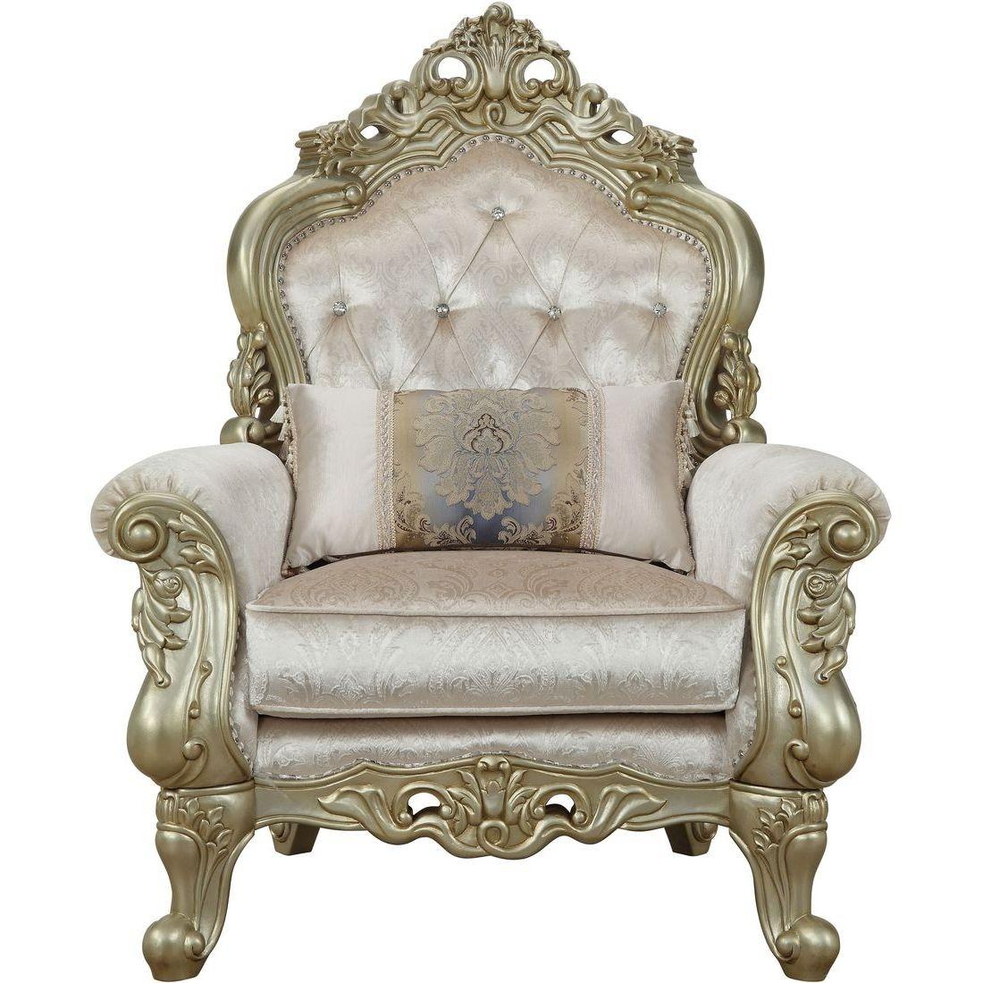 

    
 Photo  Luxury Sofa Set 4 Pcs Gorsedd-52440 Antique White Cream Fabric Acme Traditional
