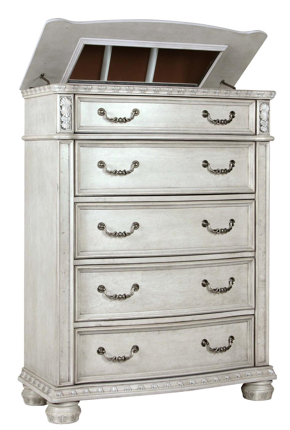 Classic, Traditional Chest B162 B162-C in Antique White 
