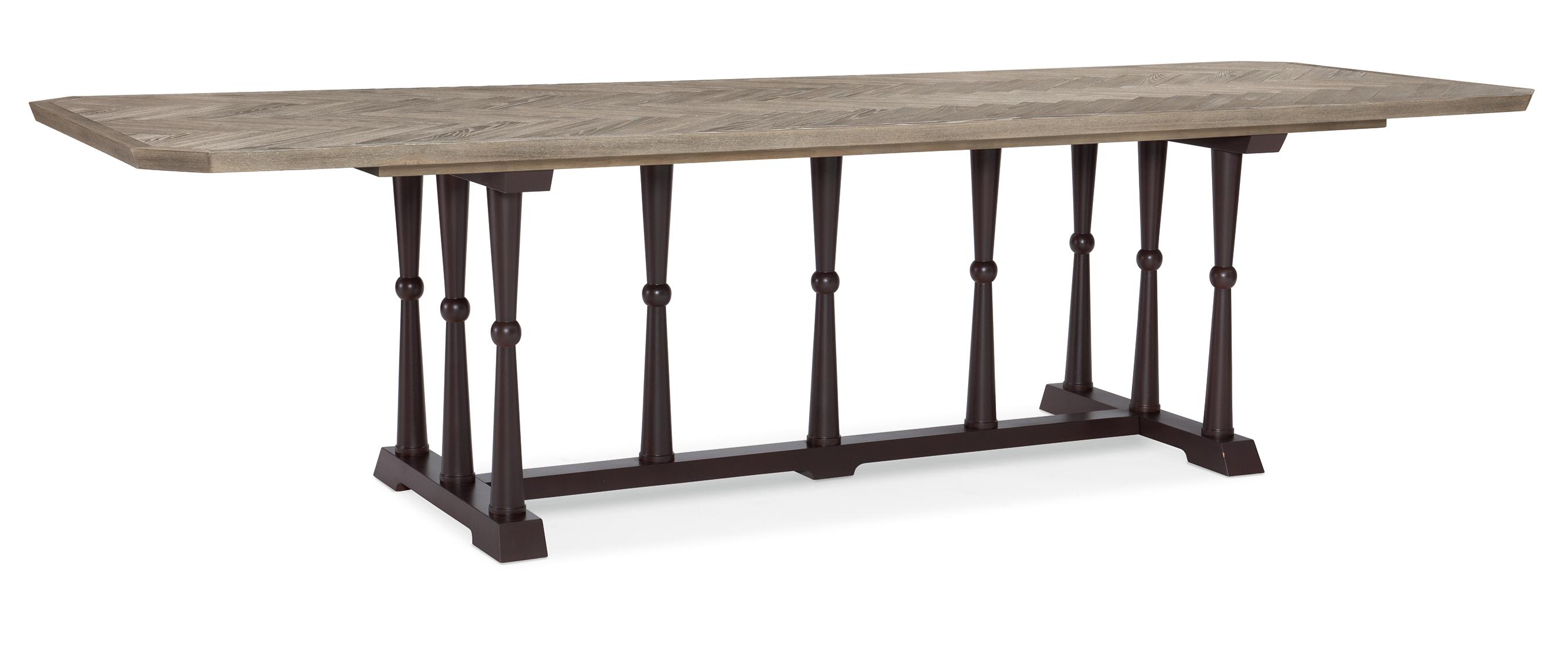 Traditional Dining Table DINNER CIRCUIT 96 CLA-019-205 in Driftwood, Chocolate 
