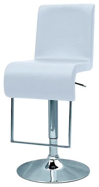 Contemporary Bar Stool 90084 AHU-90084-WHITE-02 in White 