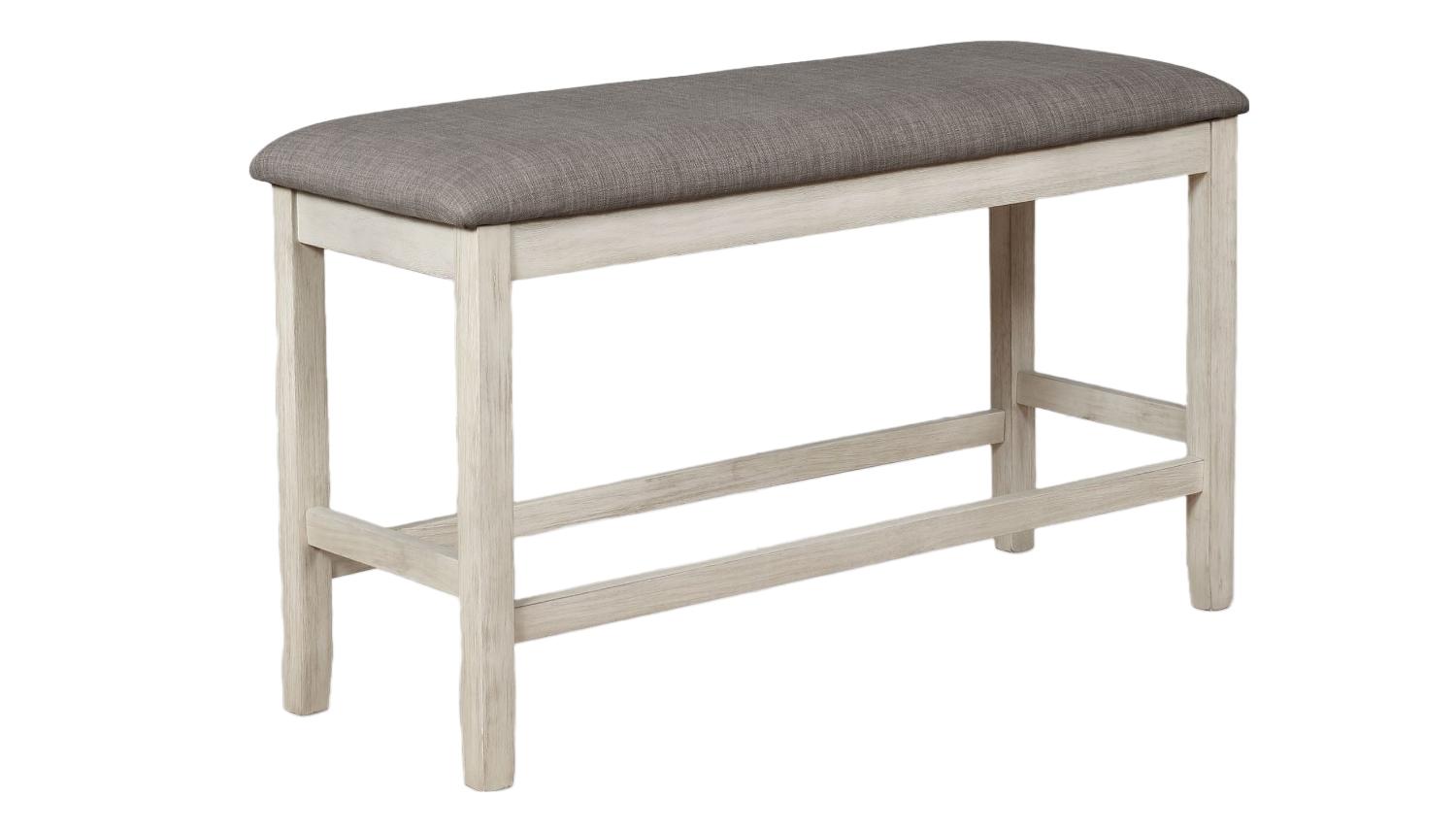 

    
Beige & Gray Linen Counter Height Bench by Crown Mark Nina 2715-BENCH

