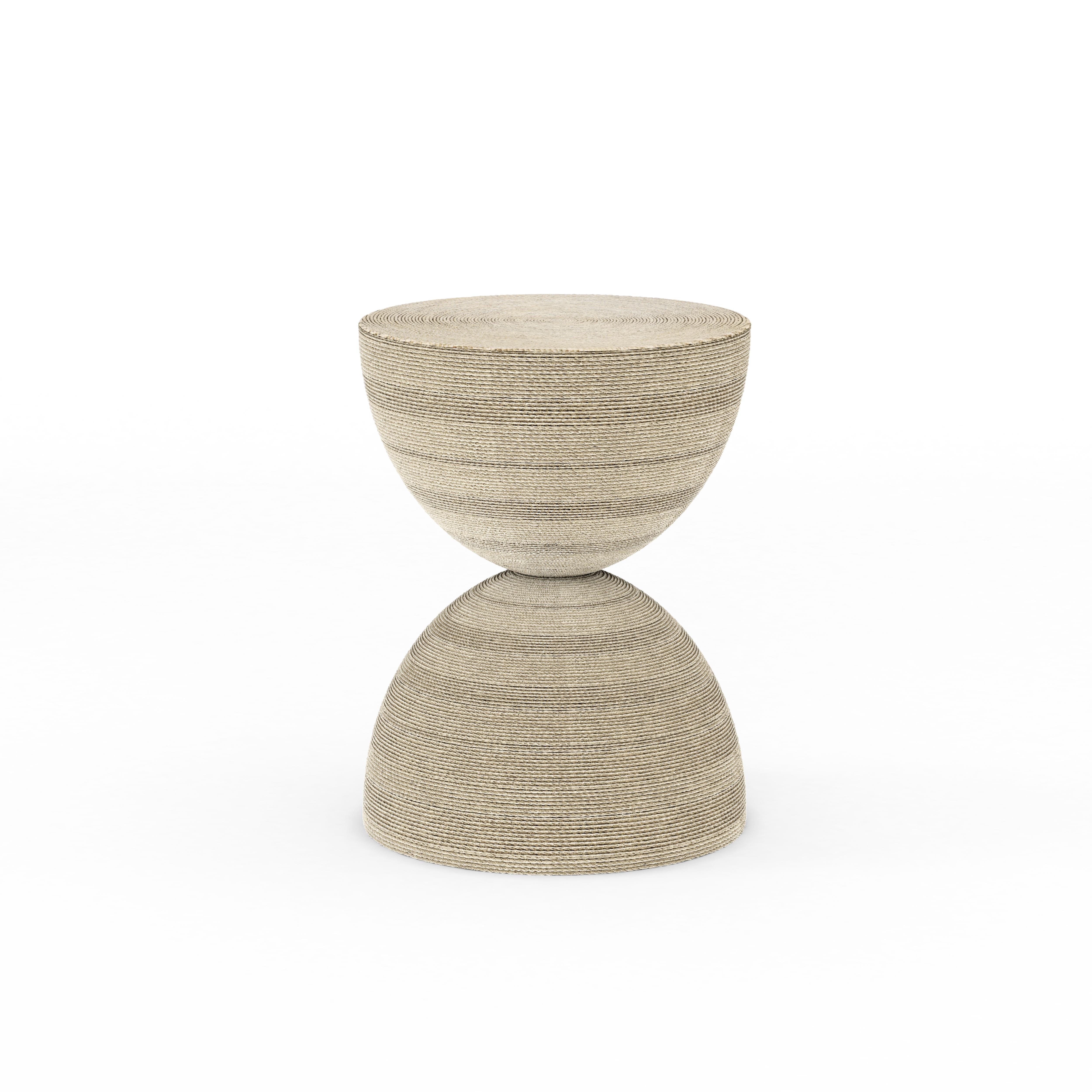 Contemporary Accent Table Cotiere 299303-0001 in Beige Linen