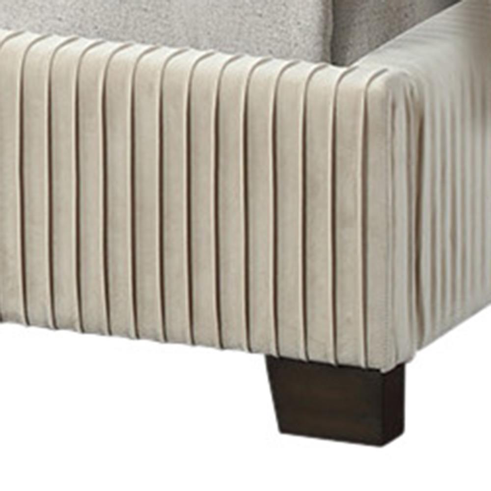 

        
Bernards Furniture Luca 1148-105 Upholstered Bed Beige Velvet 708939114835

