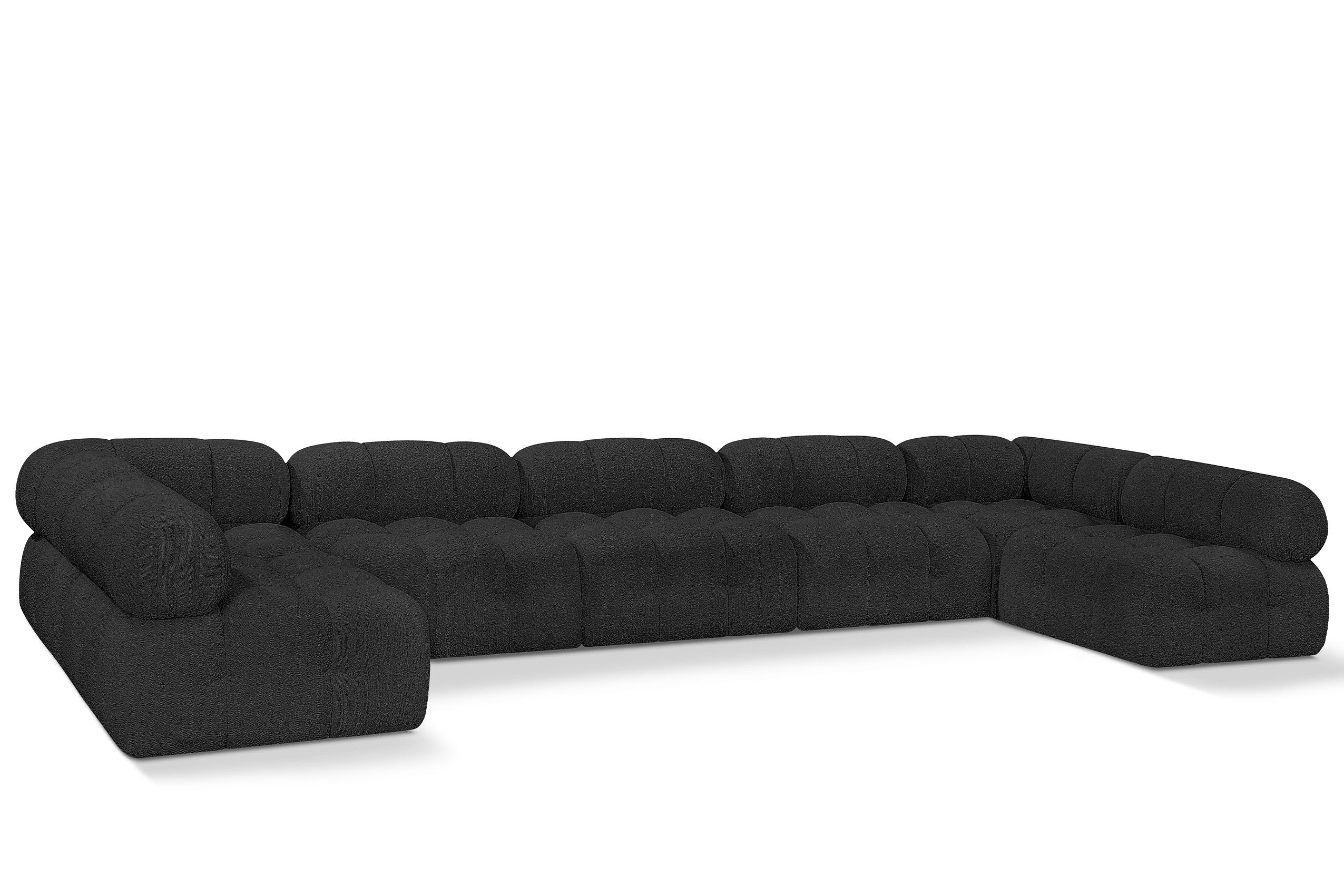 

    
Black Boucle Modular Sectional Sofa AMES 611Black-Sec7A Meridian Modern

