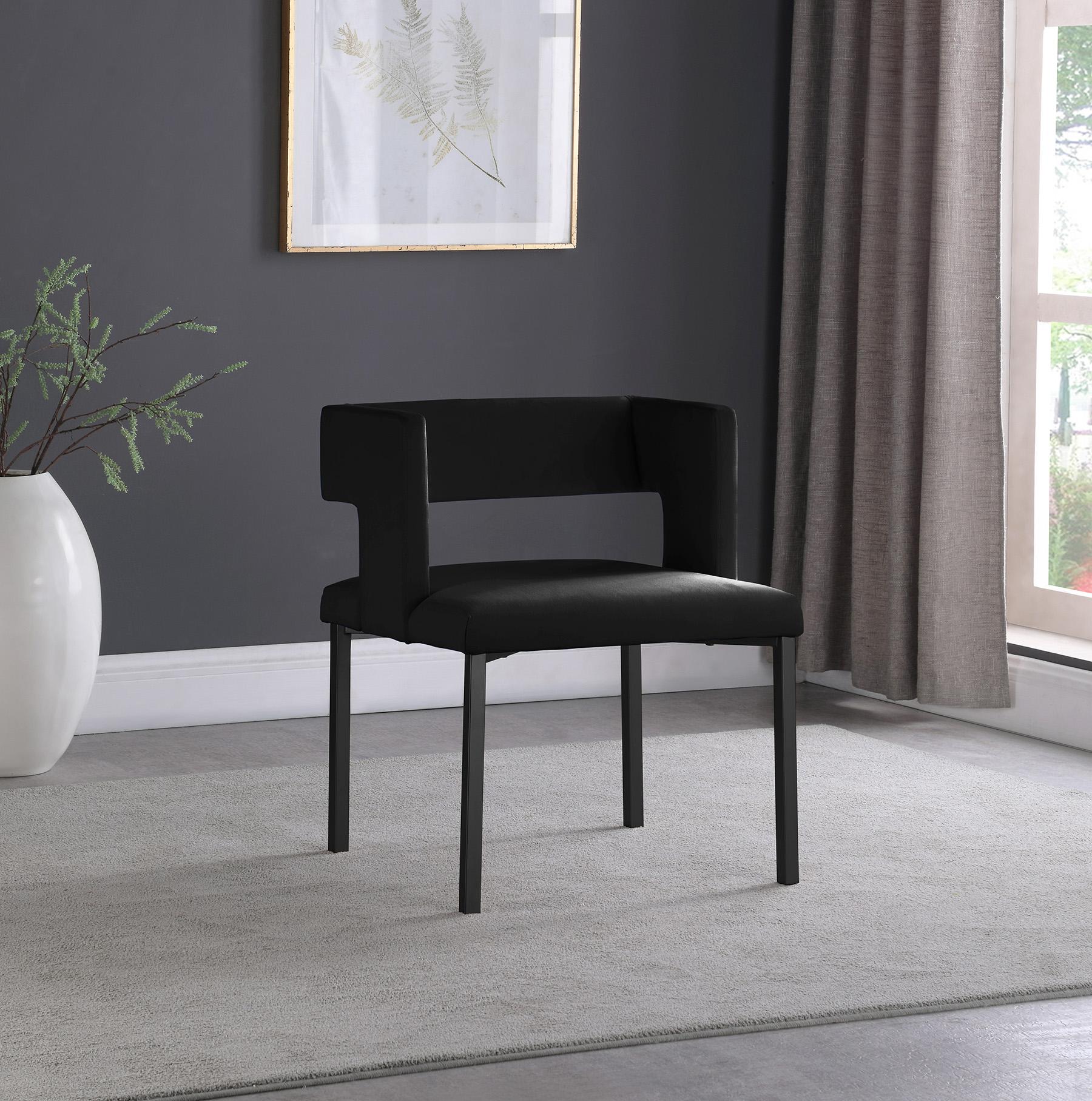 

    
Black Velvet & Black Dining Chair Set 2P CALEB 968Black-C Meridian Modern
