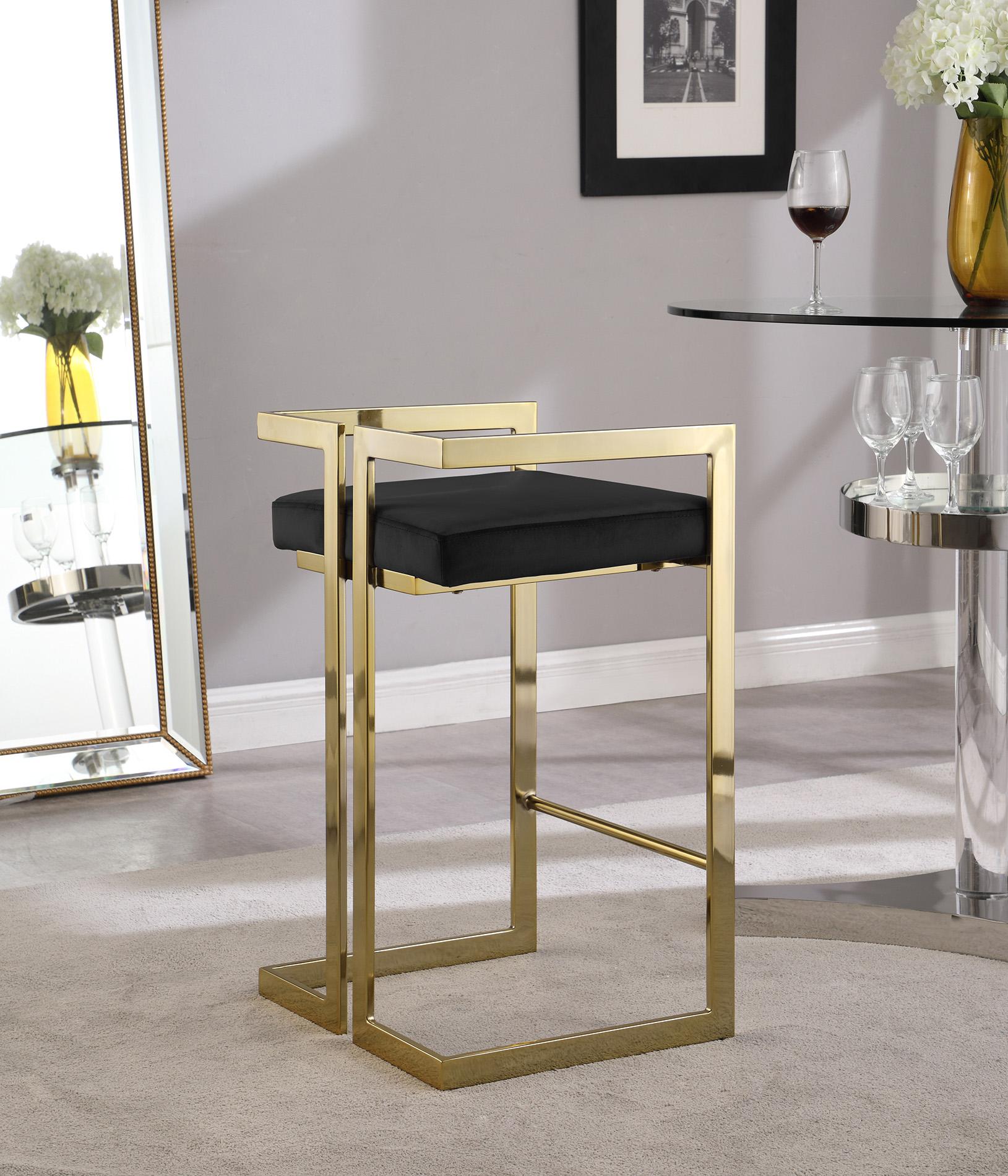 

        
Meridian Furniture EZRA 912Black Counter Stool Set Gold/Black Velvet 704831406214
