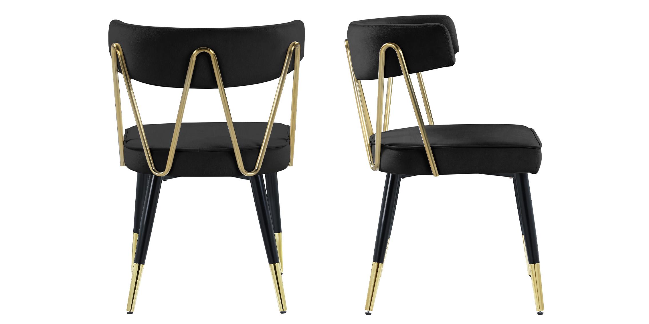

        
Meridian Furniture RHEINGOLD 854Black-C Dining Chair Set Gold/Black Velvet 094308254470

