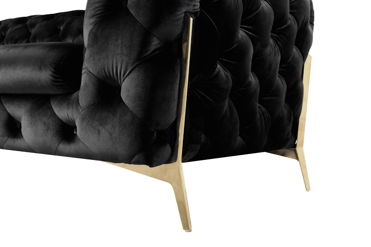 

    
Deluxe Black Velvet Tufted Sofa Set 3 VIG Divani Casa Sheila Modern Contemporary
