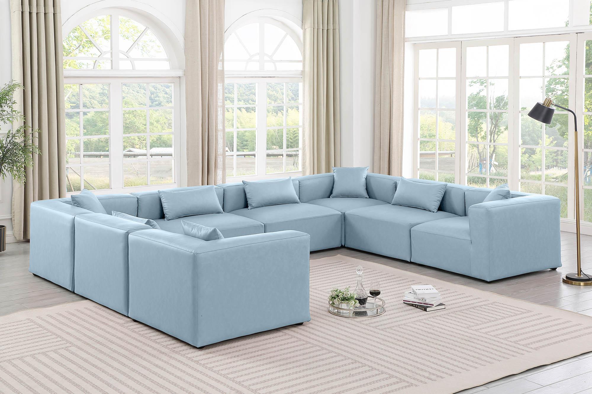 

    
Blue Faux Leather Modular Sectional CUBE 668LtBlu-Sec8A Meridian Contemporary

