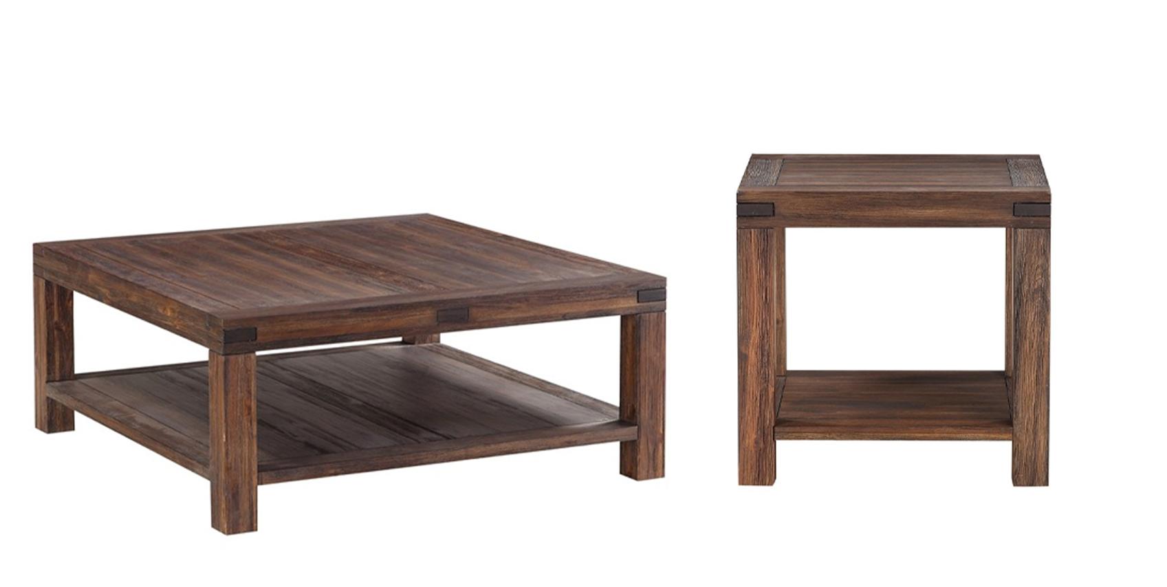 Rustic Coffee Table Set MEADOW 3F4121-2PC 