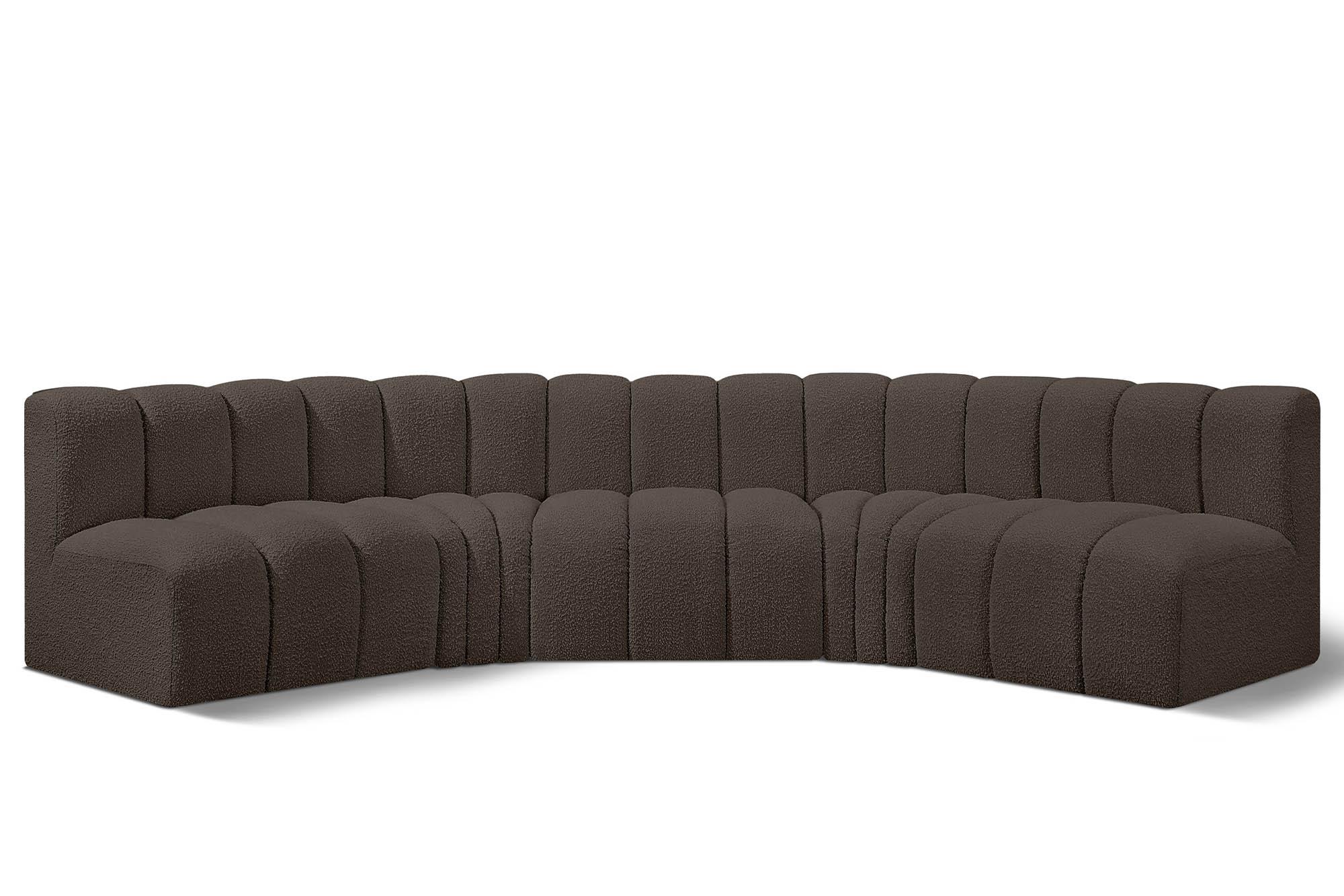 Contemporary, Modern Modular Sectional Sofa ARC 102Brown-S5A 102Brown-S5A in Brown 