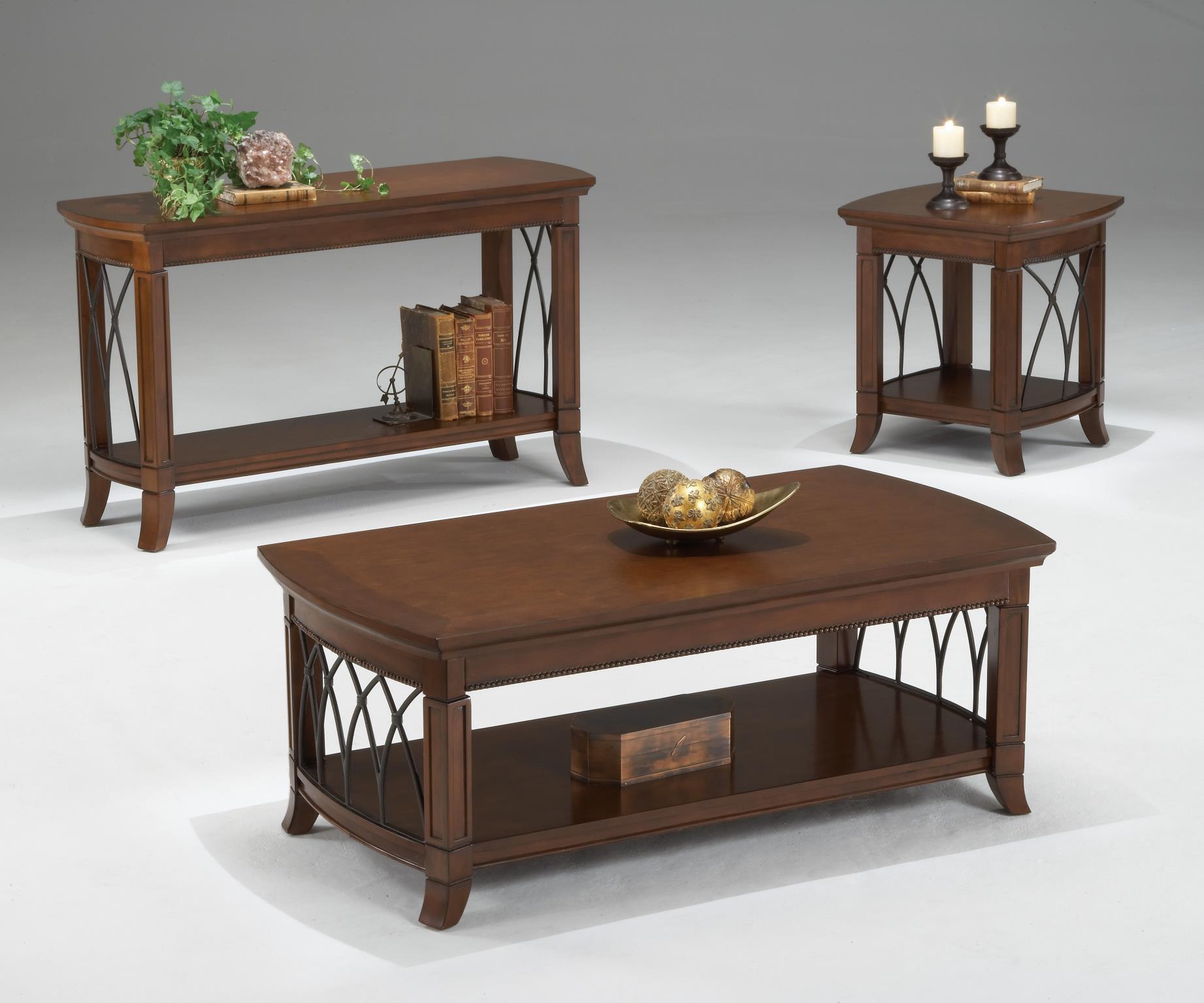 

    
Brown Coffee Table by Bernards Furniture Cathedral 8620
