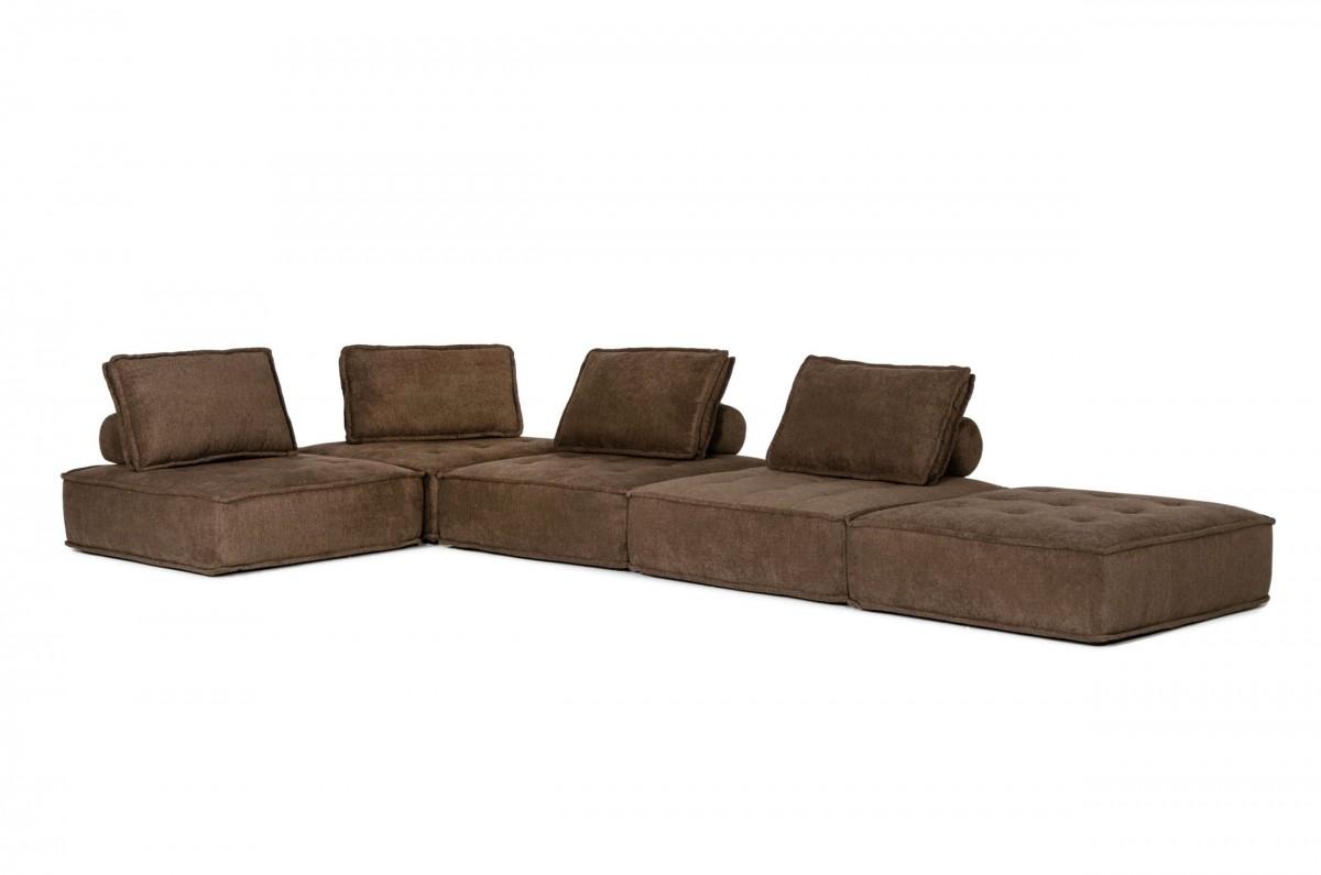

                    
VIG Furniture Divani Casa Nolden Sectional Sofa Brown Fabric Purchase 

