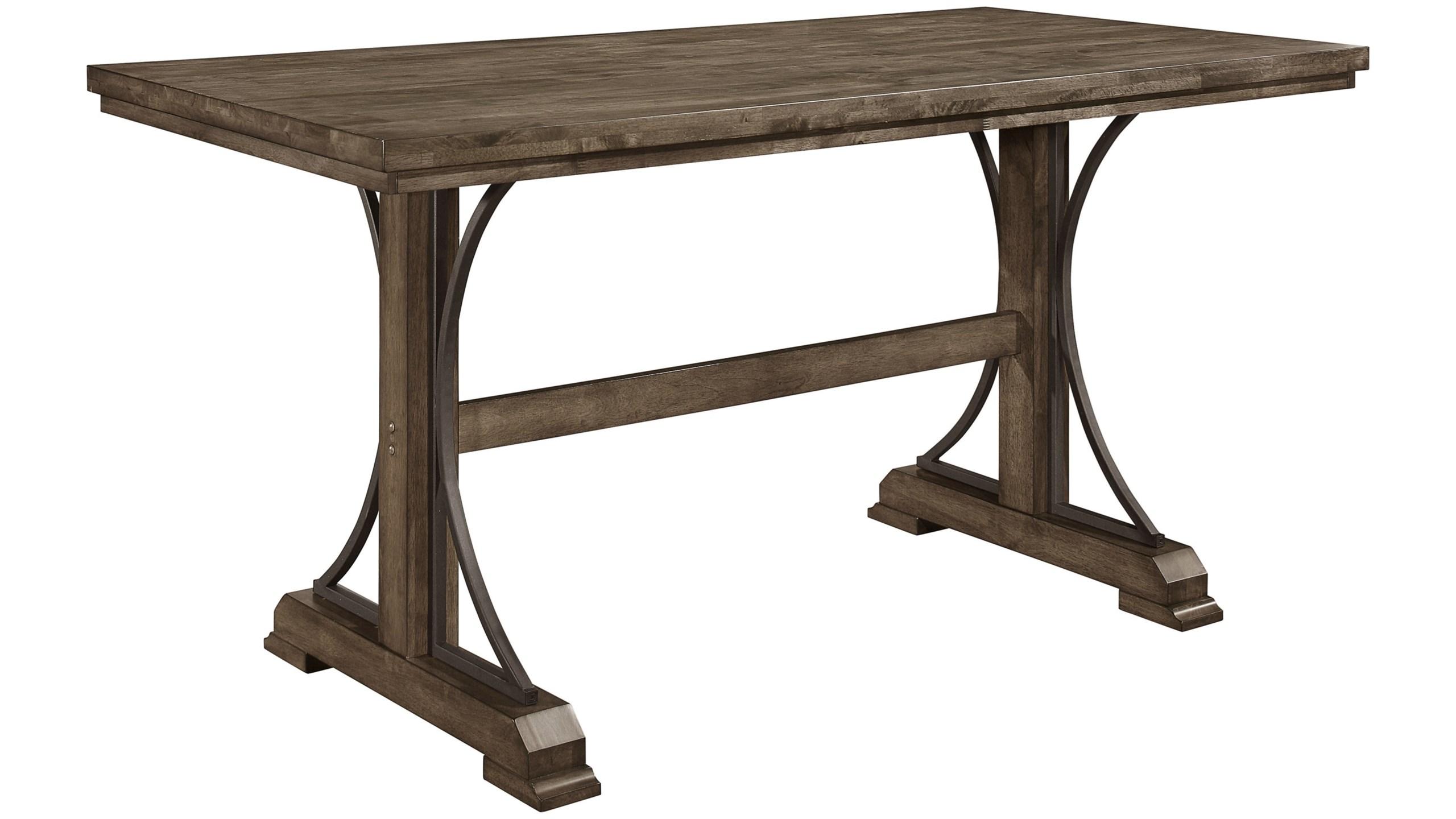 Modern, Farmhouse Counter Height Table Quincy 2831T-3671 in Brown Oak 