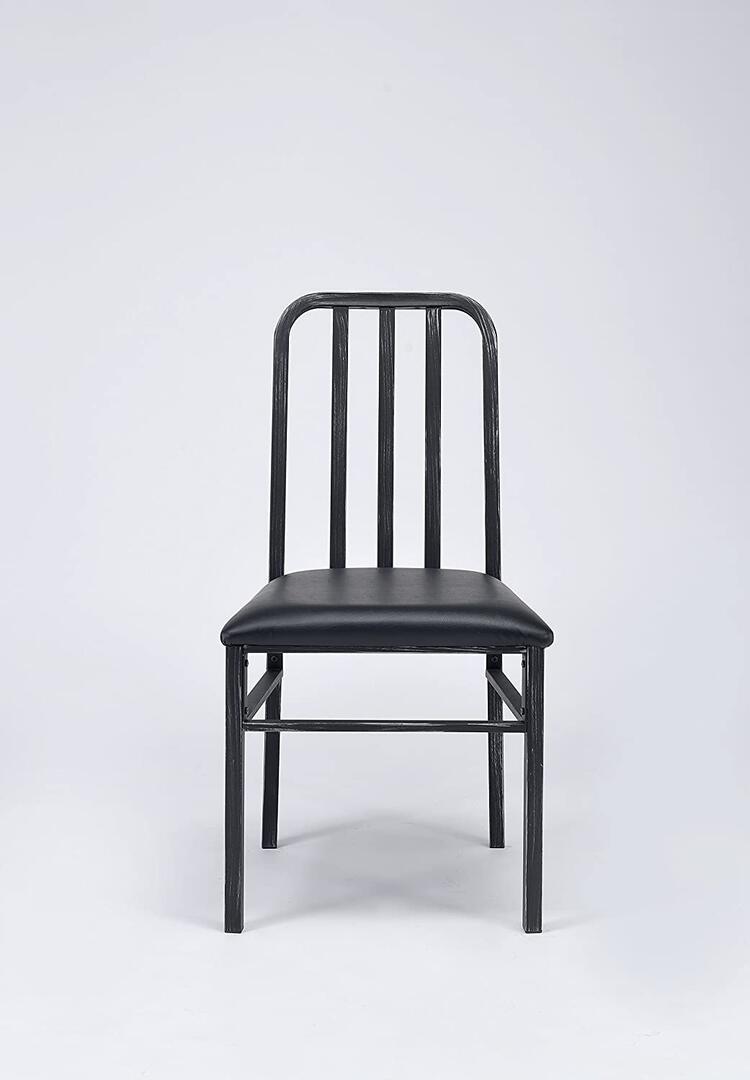 Contemporary, Casual Side Chair Set Jodie 71997-2pcs in Brown Oak, Black PU