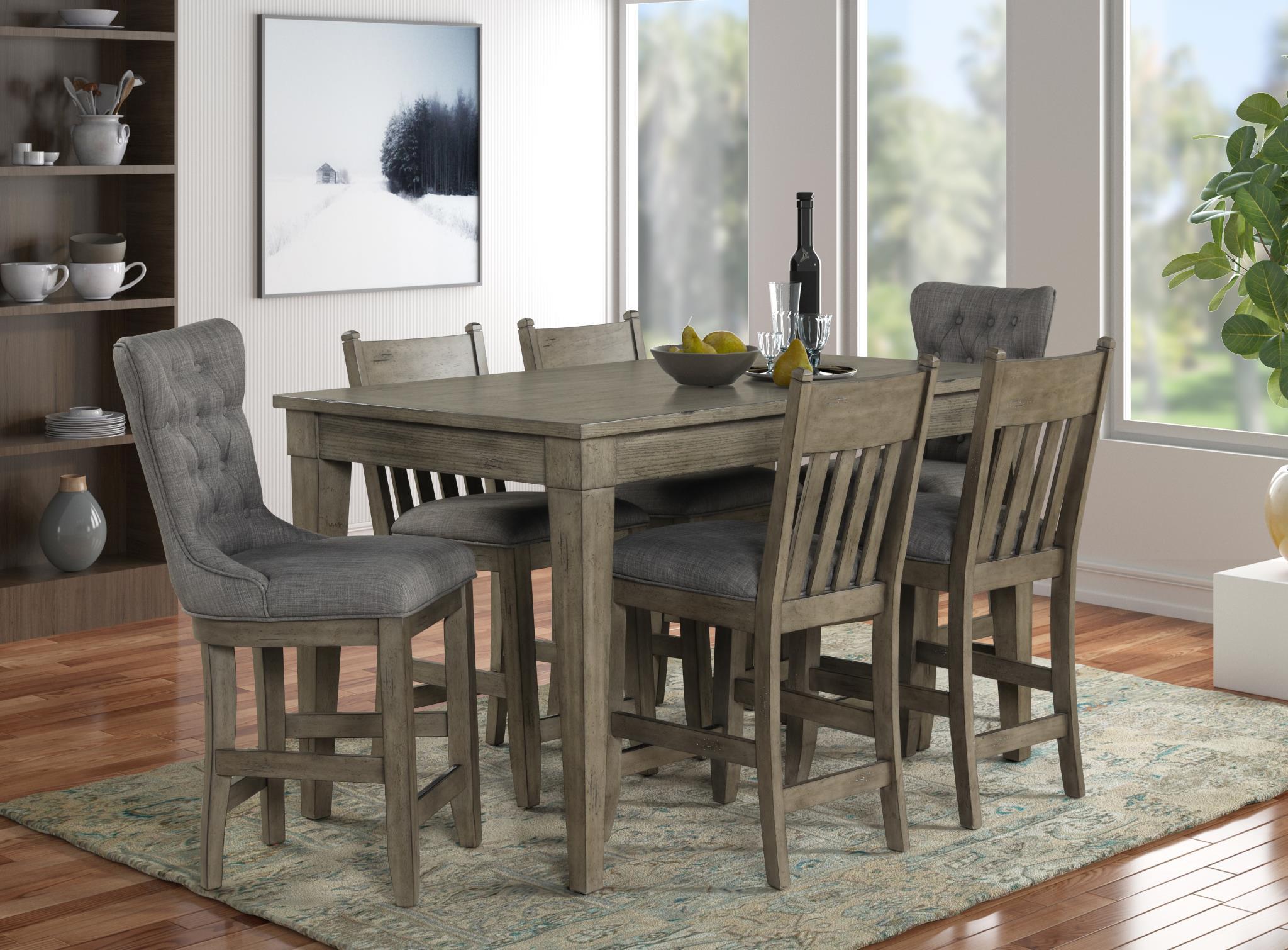 

    
Brown Wood Counter Dining Table by Bernards Furniture Rustic Counter 1284-531

