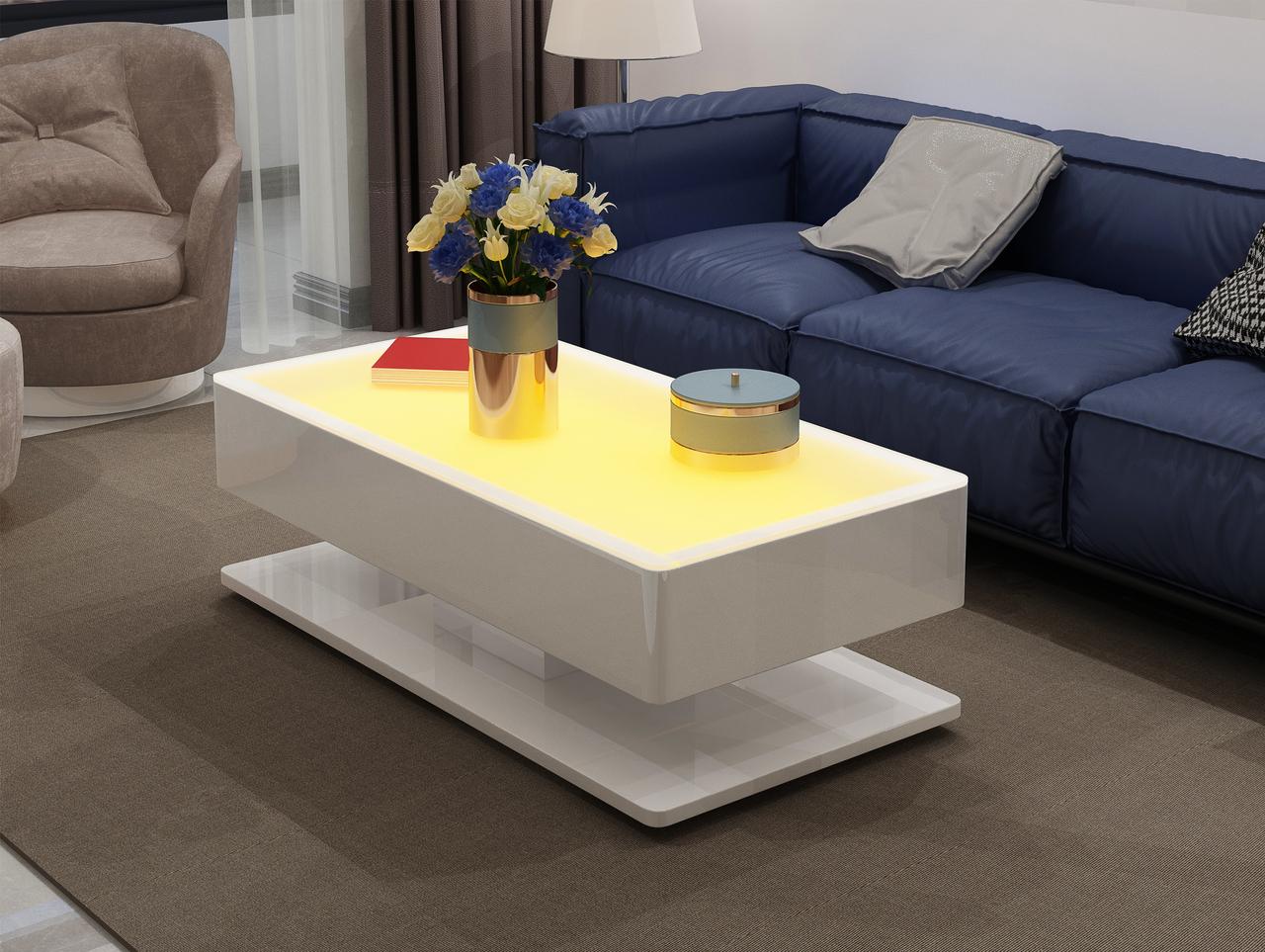 Contemporary, Modern Coffee Table Emma Emma-CT in White 