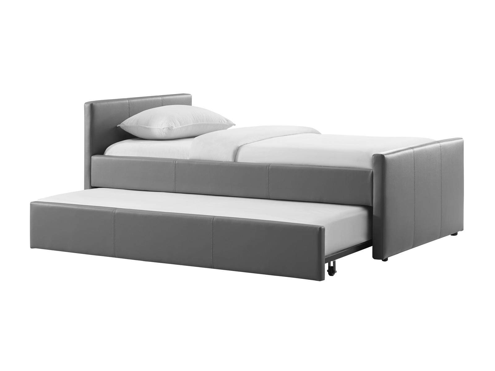 

    
Casabianca DUETTE Modern Dark Grey Eco-Leather Twin Size Bed w/ Lower Trundle
