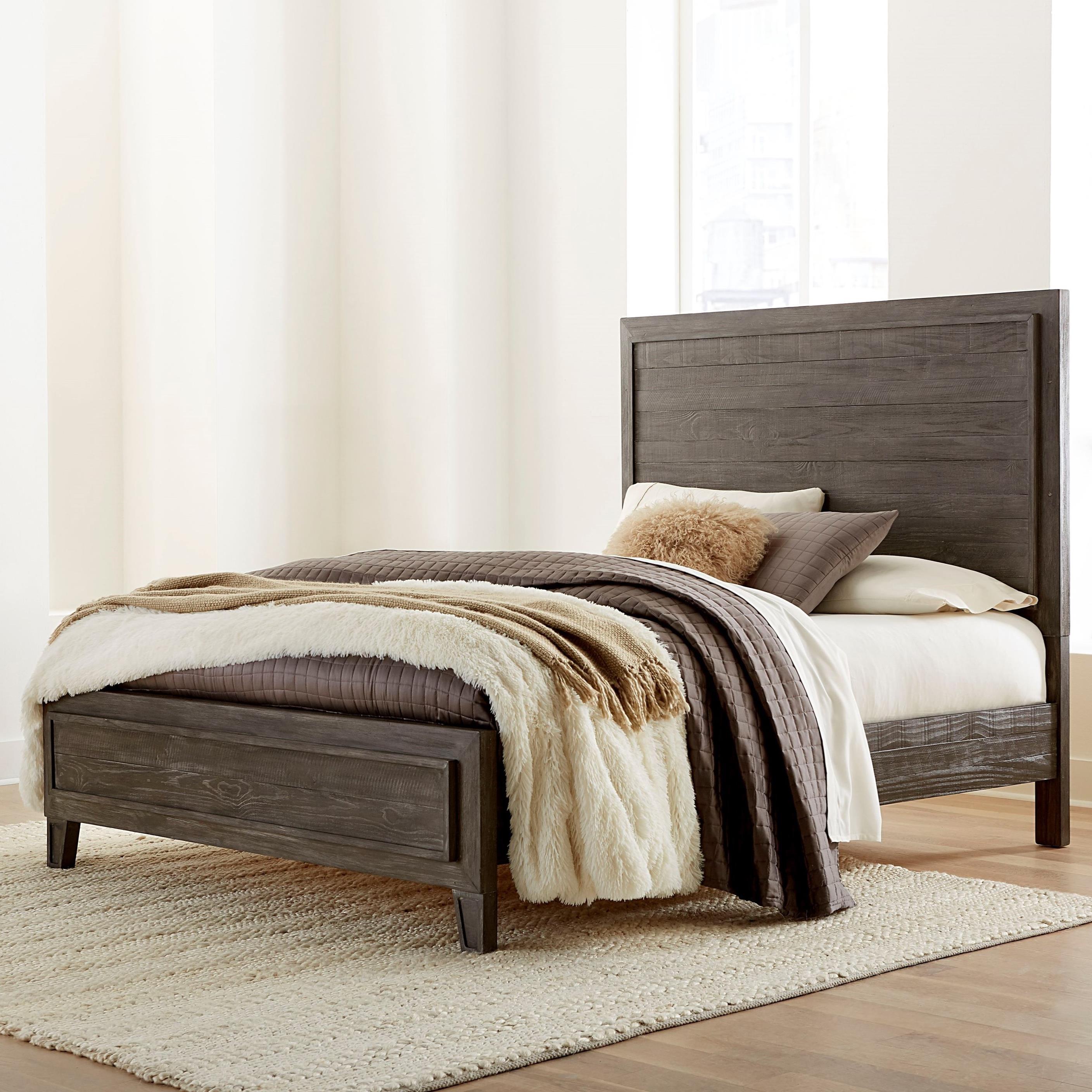 Casual, Rustic Panel Bed HADLEY A4H6A5 in Onyx 