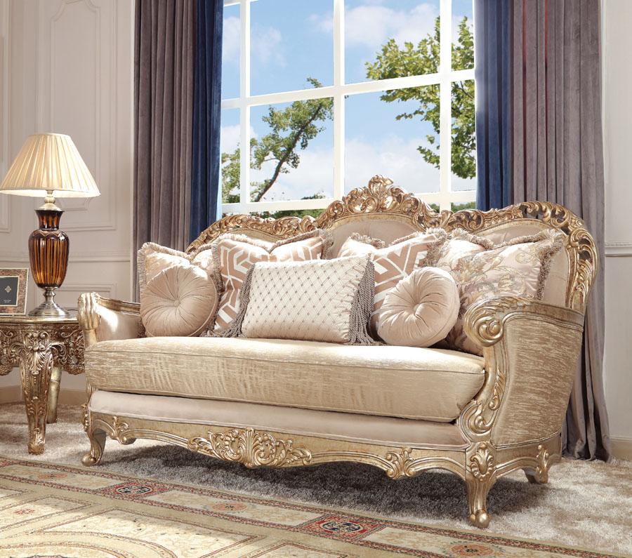 

    
Homey Design Furniture HD-8925 Sofa Set Gold Finish/Silver/Champagne HD-8925-2PC
