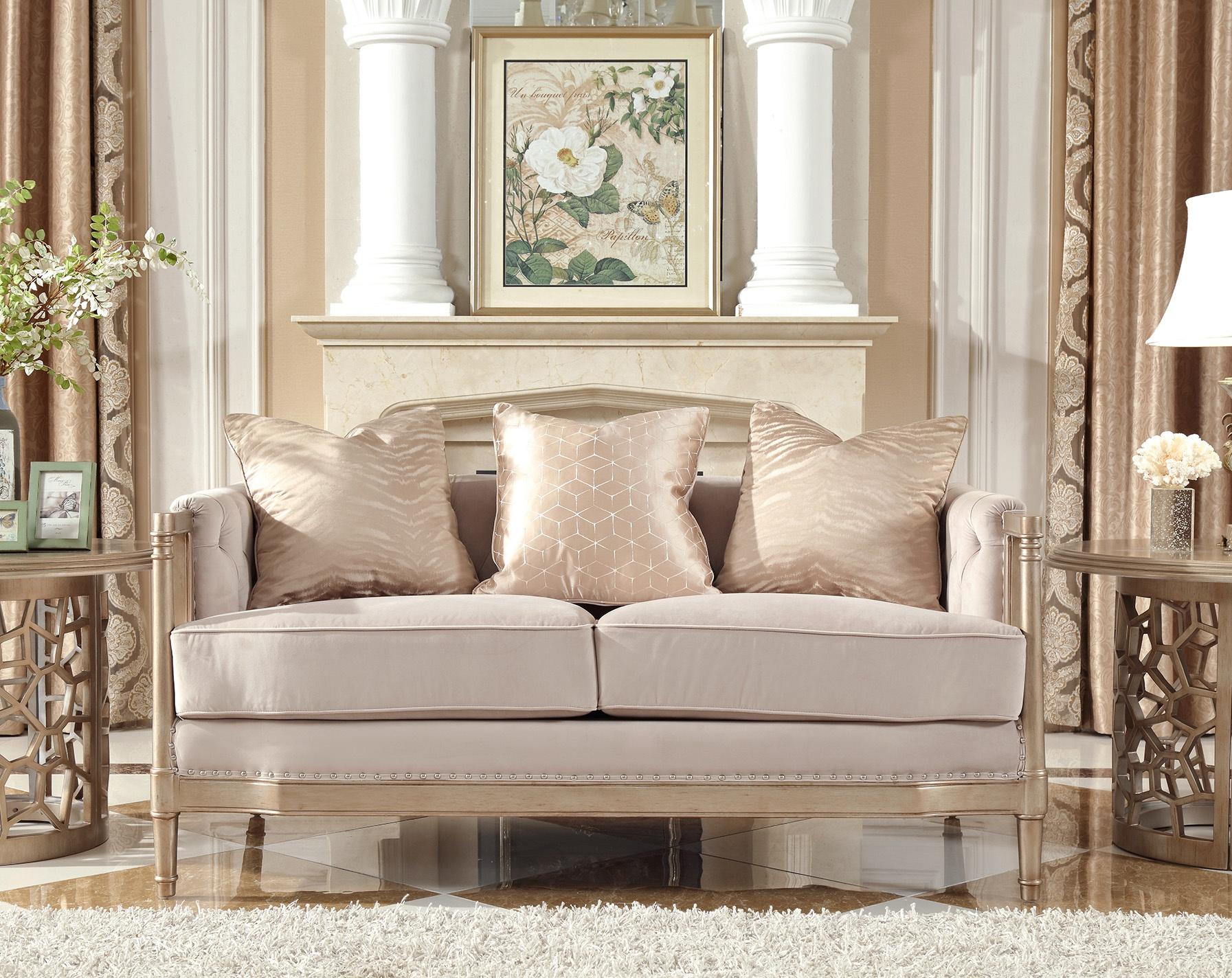 

    
Homey Design Furniture HD-625 HD-CT8911 Sofa Set Champagne HD-625-4PC
