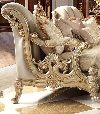 

                    
Homey Design Furniture HD-2663 Sofa Set Metallic/Gold Finish/Beige Fabric Purchase 
