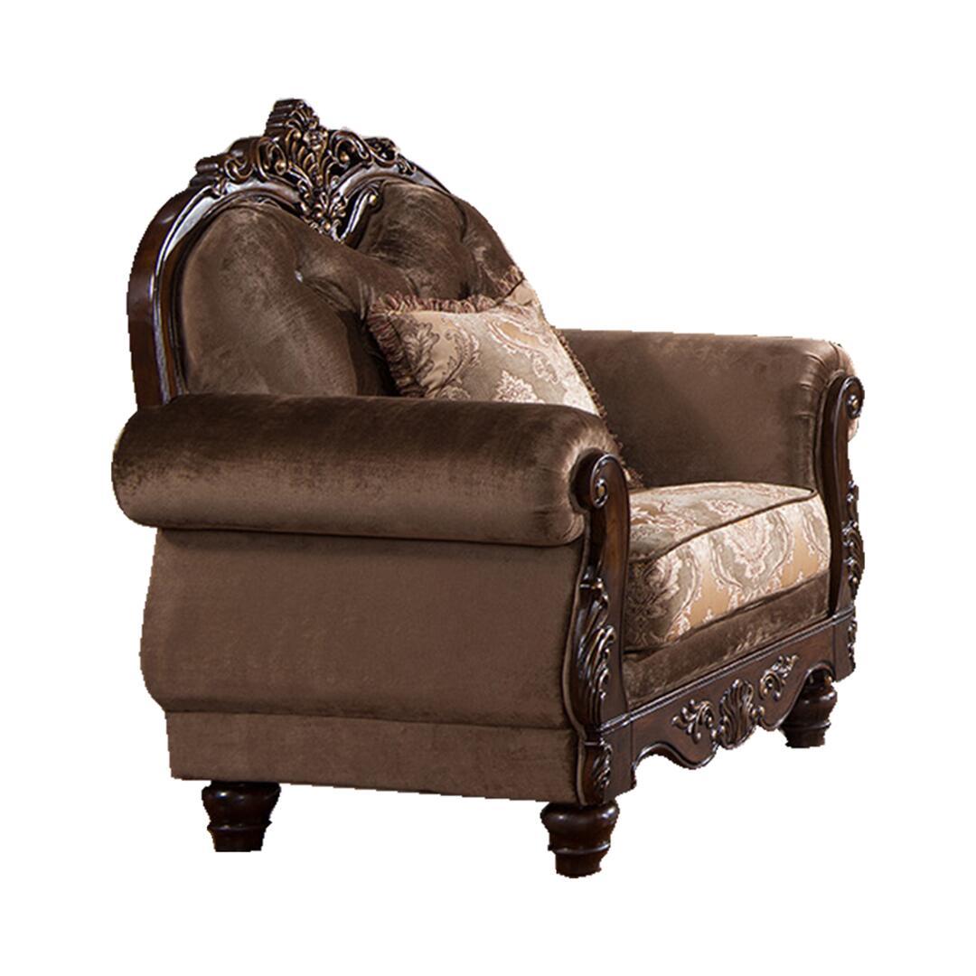 

        
Cosmos Furniture Zoya Sofa Loveseat and Chair Set Cherry Fabric 810053741139
