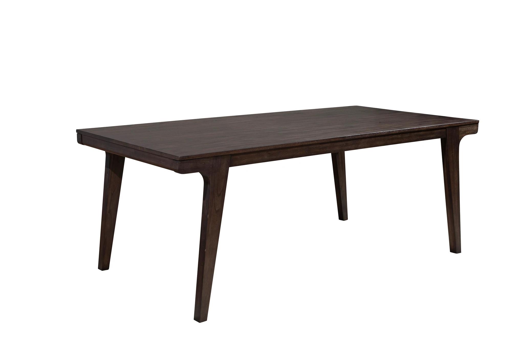 Contemporary, Rustic Dining Table OLEJO 3315-01 in Chocolate 