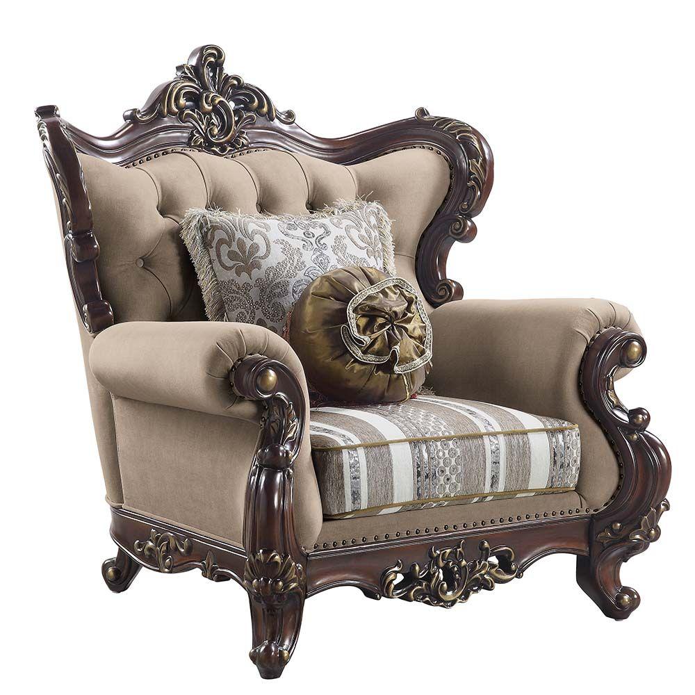 Classic Chair Ragnar LV01124 in Light Brown Linen
