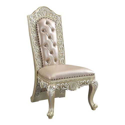 Classic,  Vintage Side Chair Set Vatican DN00468-2pcs in Champagne PU
