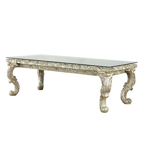 

    
Classic Champagne Dining Table by Acme Vatican DN00467

