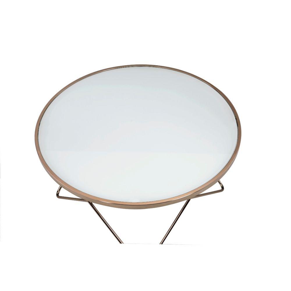 

    
Classic Champagne & Frosted Glass Coffee Table by Acme Valora 81825
