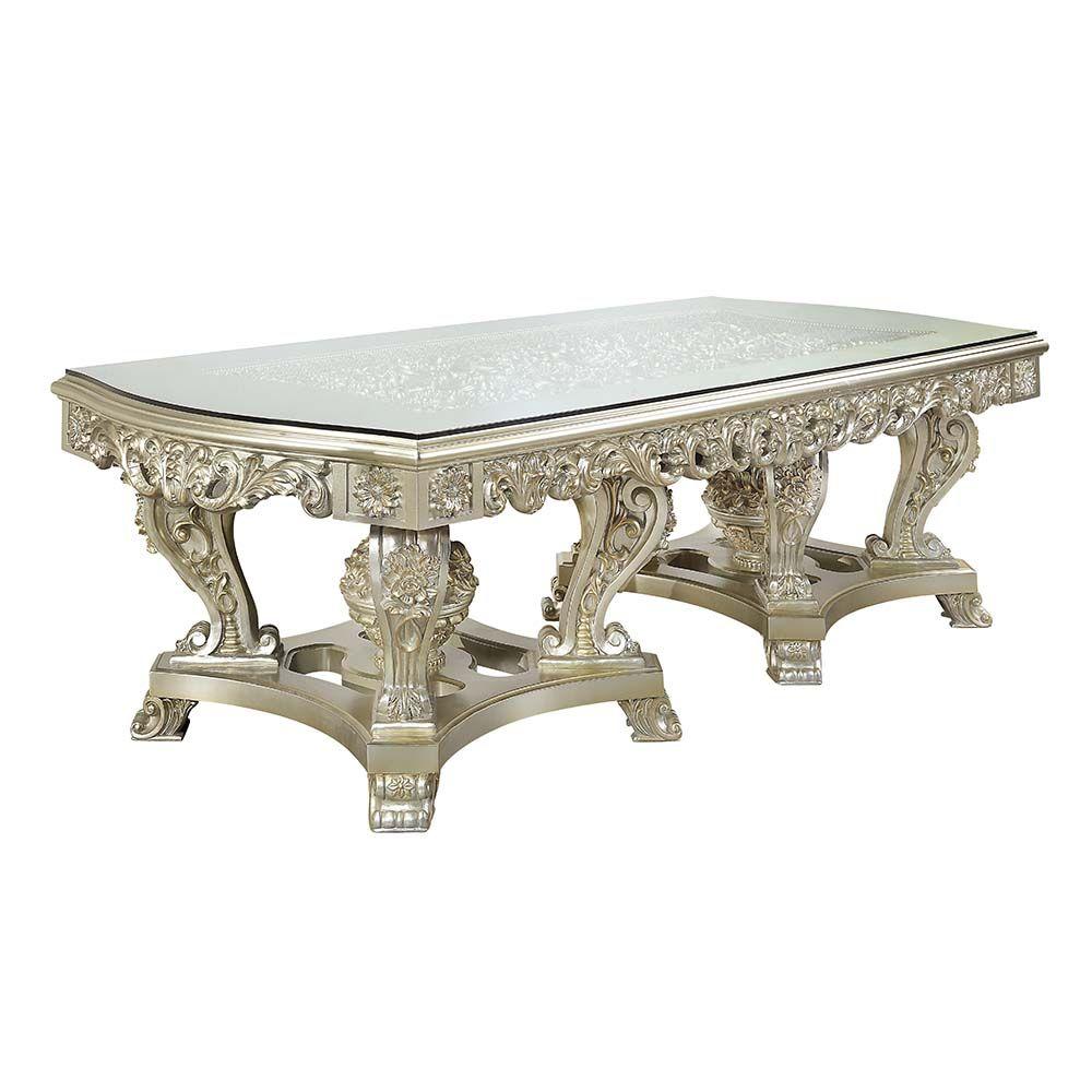 

    
Classic Gold Composite Wood Dining Table Acme Furniture Sorina DN01208-T
