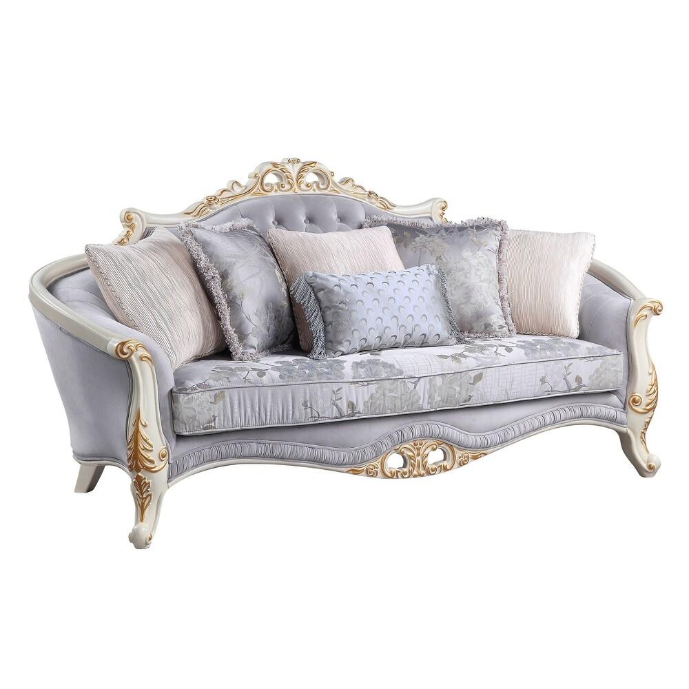 

    
Classic Gray Fabric Sofa by Acme Galelvith LV00254
