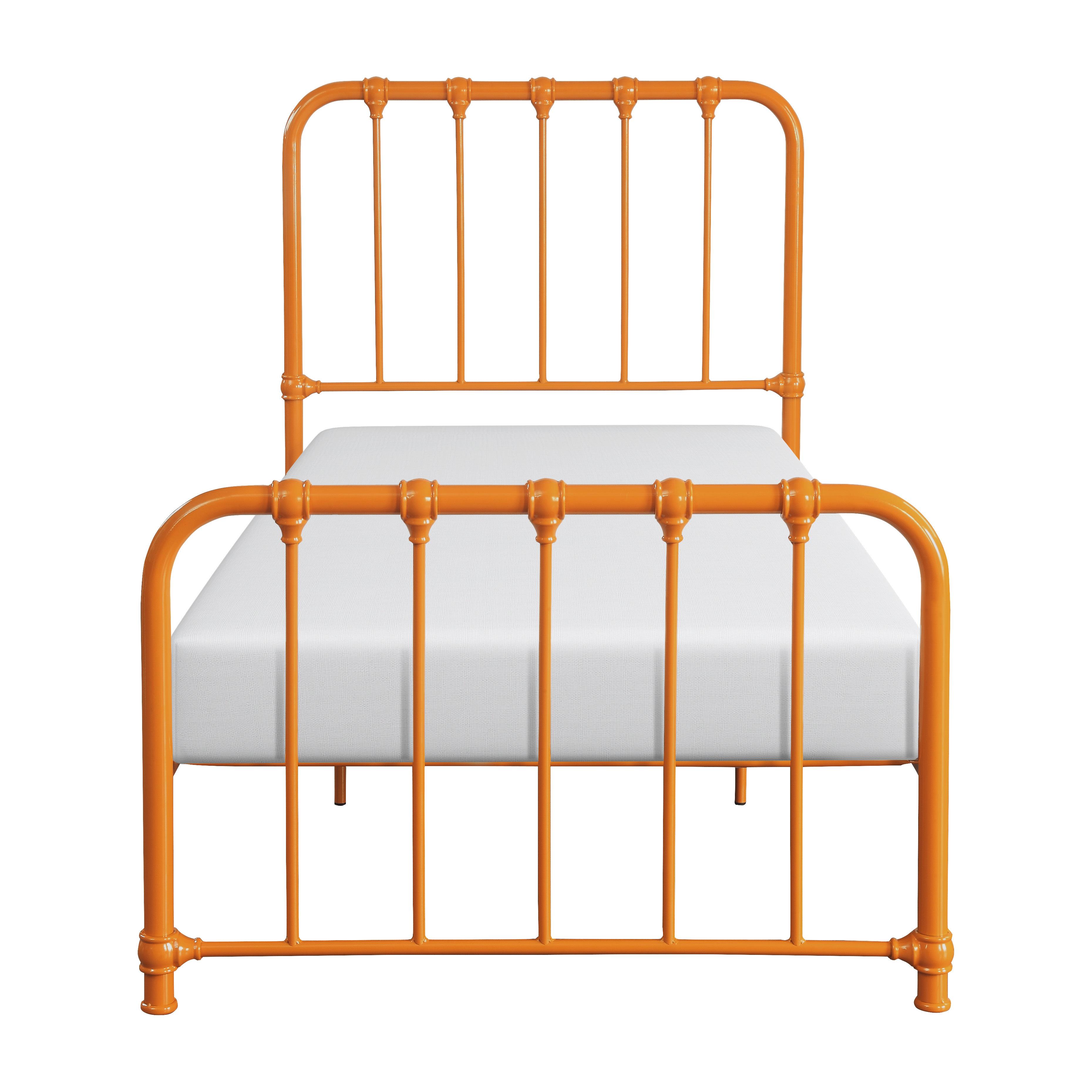 

    
Classic Orange Metal Twin Bed Homelegance 1571RNT-1 Bethany
