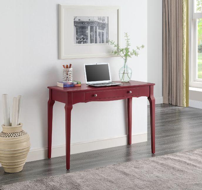 

    
Classic Red Finish Writing Desk by Acme Furniture 93020 Alsen
