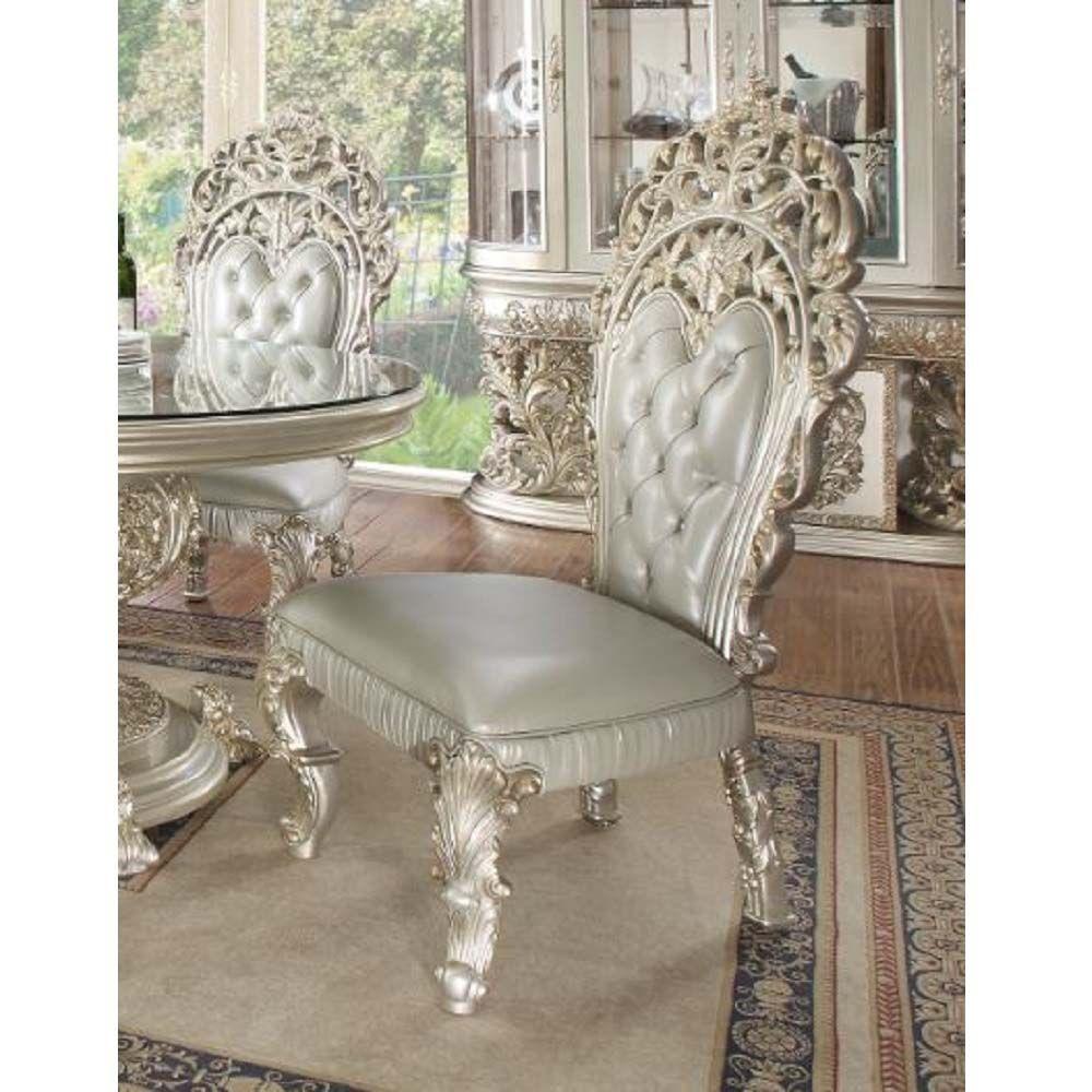 

    
Classic Silver Composite Wood Side Chairs Set 2PCS Acme Furniture Sandoval DN01495-SC-2PCS
