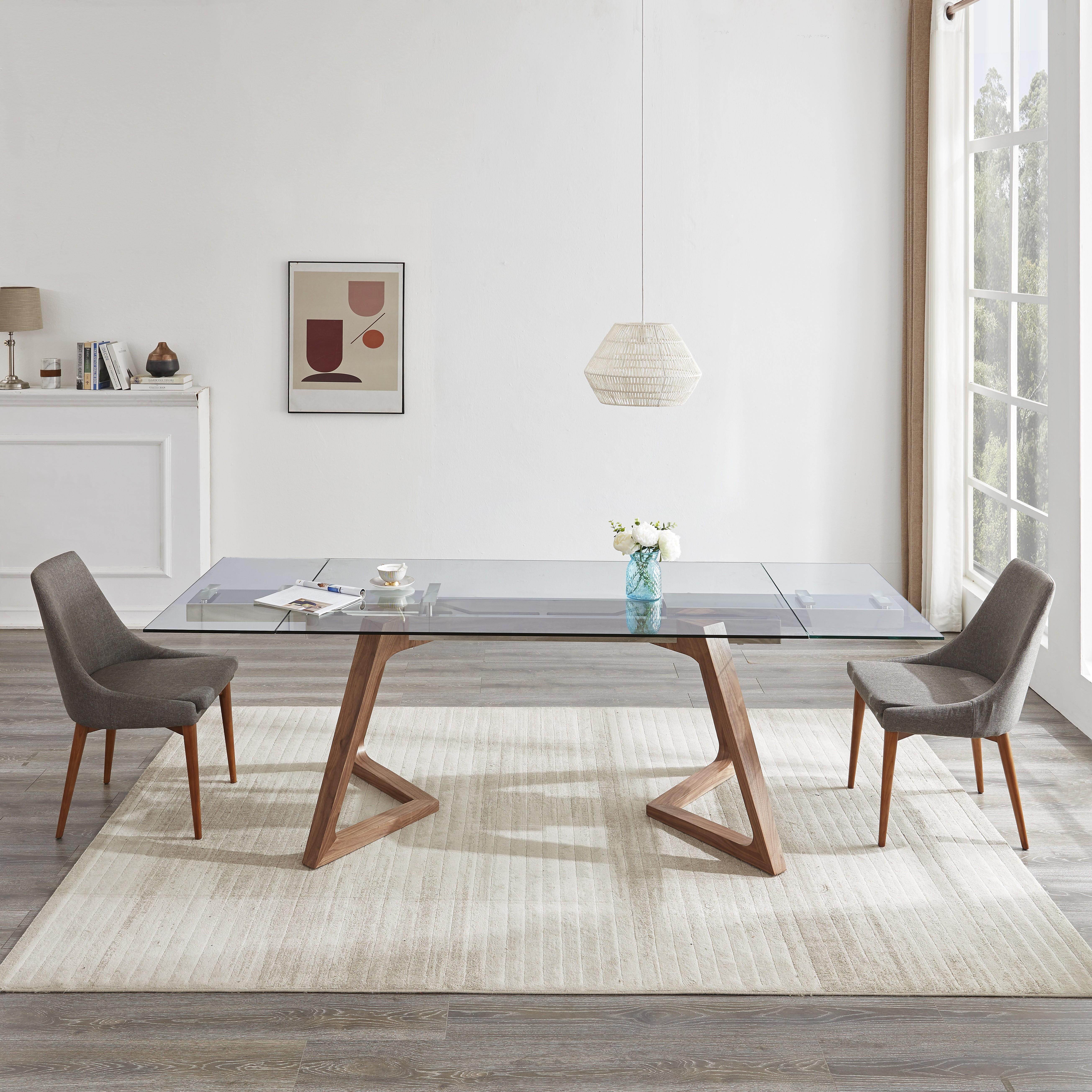 

    
J&M Furniture Class Extension Table Walnut/Gray SKU 18886-T

