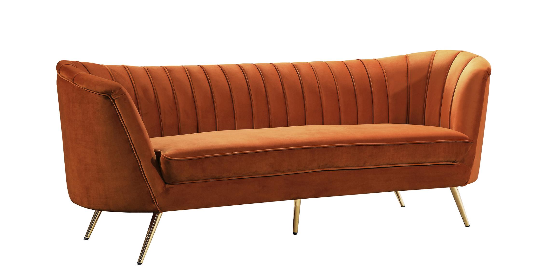 

    
Cognac Velvet Sofa Set 3Pcs Margo 622Cognac-S Meridian Modern Contemporary
