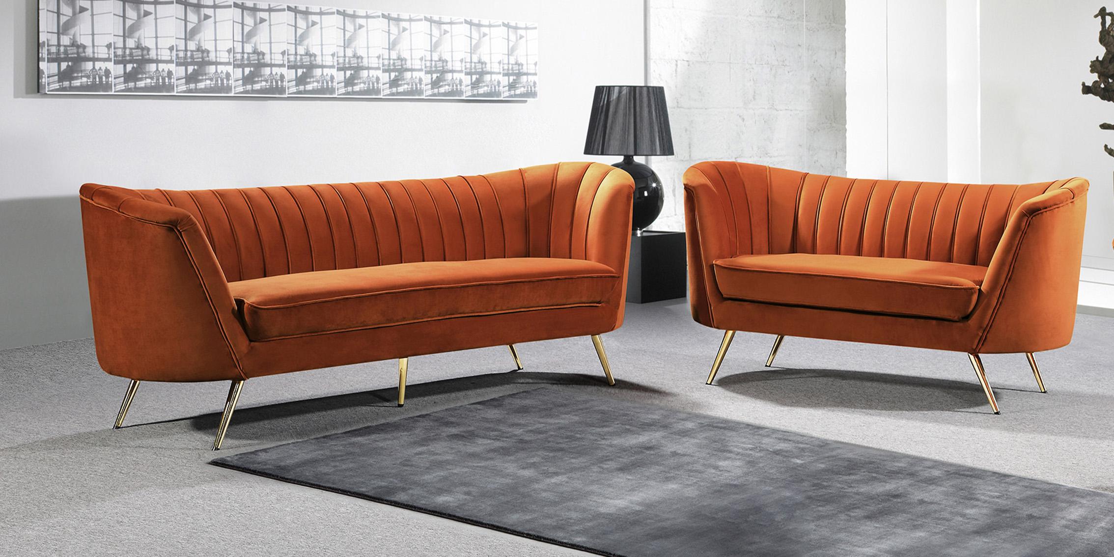 

        
00704831400281Cognac Velvet Sofa Set 3Pcs Margo 622Cognac-S Meridian Modern Contemporary
