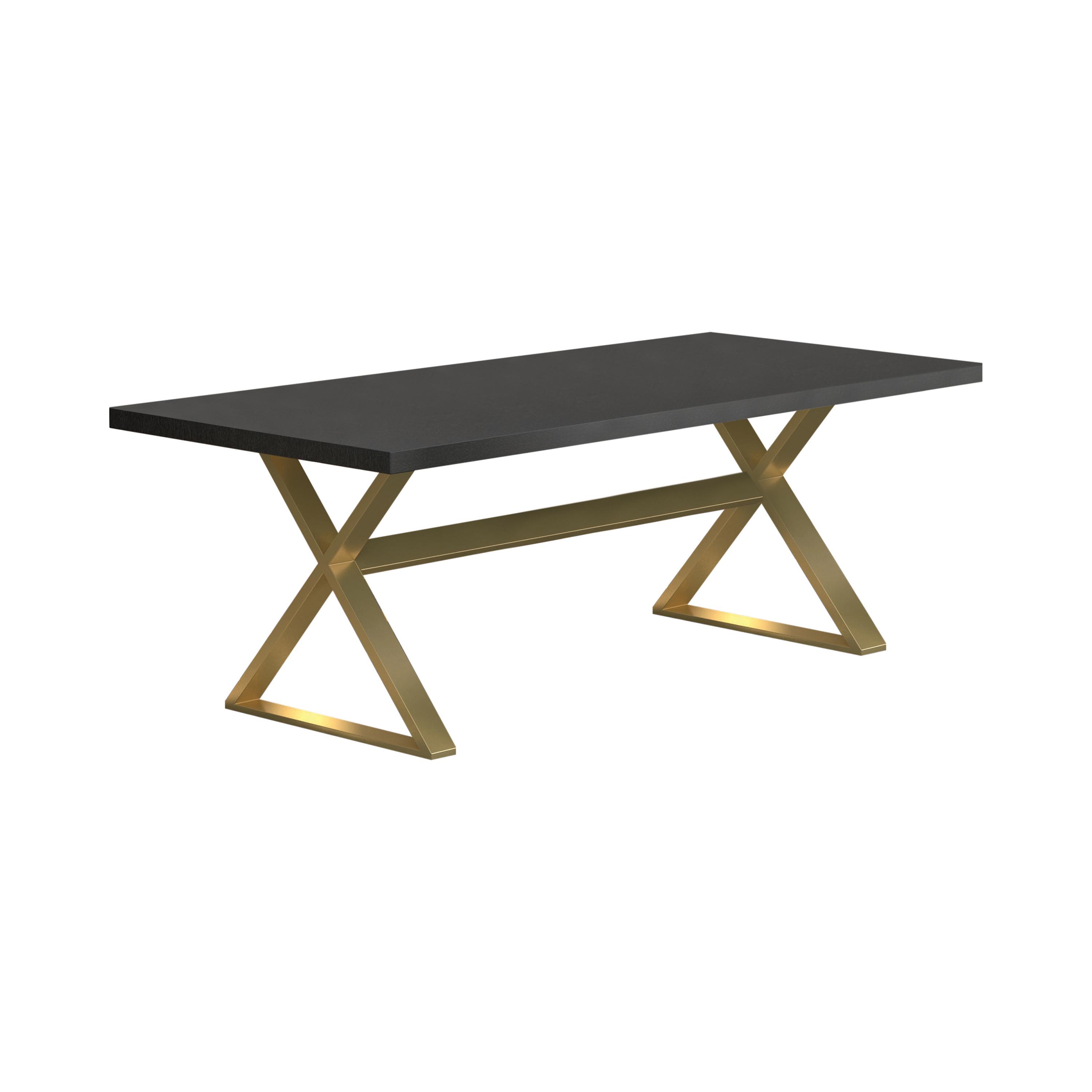 Contemporary Dining Table 191991 Conway 191991 in Gold 
