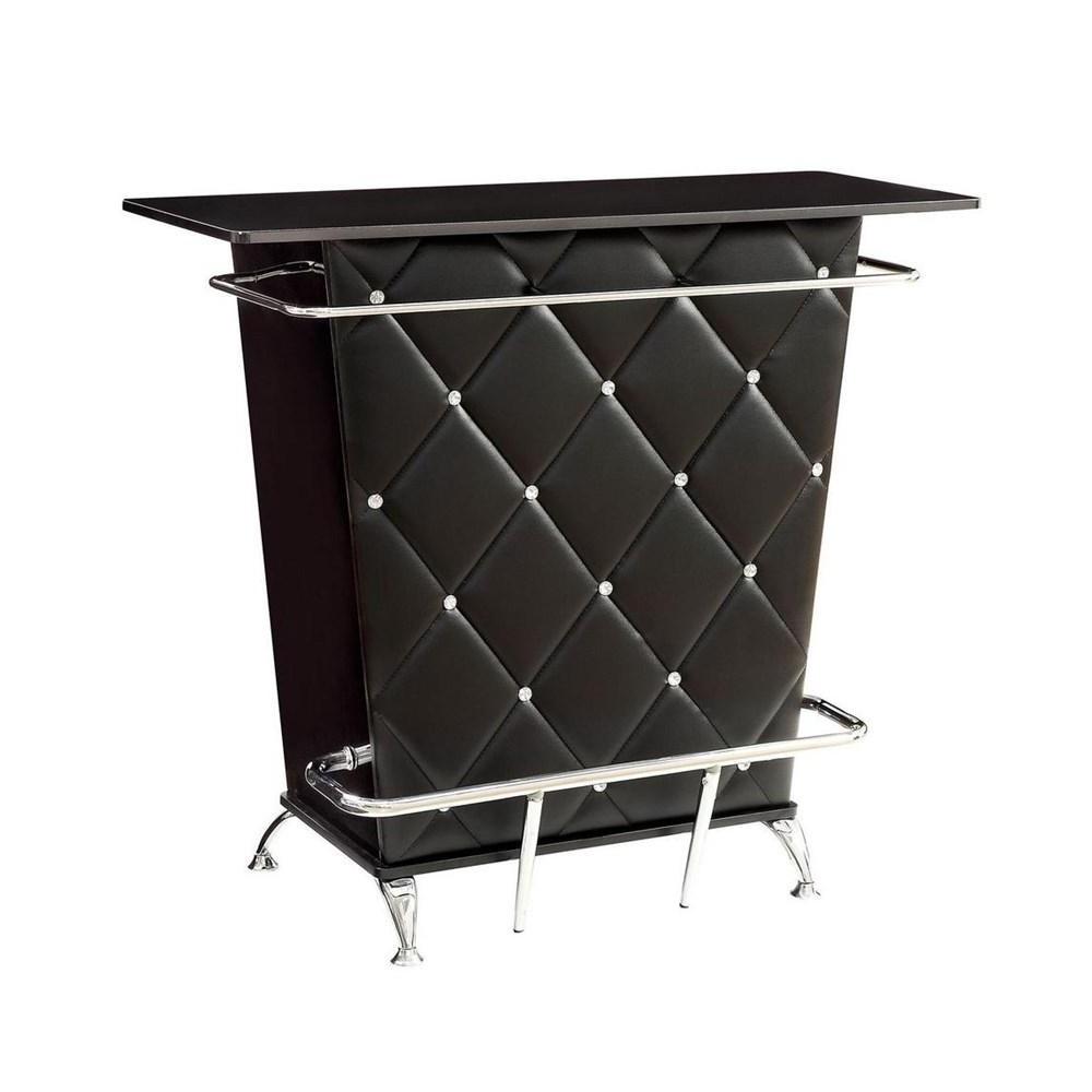 

    
Contemporary Black & Chrome Metal Bar Table Furniture of America CM-BT6464BK Fuero
